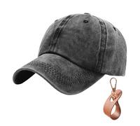 1 Piece Wash Baseball Cap And 1 Piece Hat Clip, Sun Protection Baseball Cap, Travel Leather Cap Clip, Outdoor Backpack Hook.