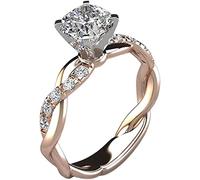 1 Piece Women Rings Silver Rings Cubic Zirconia Elegant Solitaire RingAnniversary Present Wedding Souvenir Jewelry Collection Durability and professional