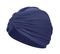 1 Piece Womens Head Scarf Hat Cotton Cross Stretchy Beanie Turban Hair Loss Night Sleep Cap Turban for Ladies and Girls (Blue)
