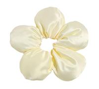 1 Piece Women's Large Flower Hair Scrunchie Hair Rings Rubber Bands Women Elastic Scrunchies Hair Rope Hair Band Ponytail Holder Hair Accessories Headwear for Daily Wear, Yellow