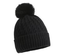1 Piece Women's Warm Hat, Winter Thickened Windproof Knitted Hat, Warm Women's Hat, Classic Woolen Hat for Women, Outdoor Skiing and Activity Warm Hat (Black)