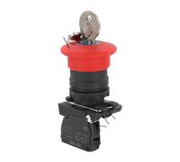 1 piece XB5 AS142 plastic key emergency stop red mushroom head size 40MM button switch lock NO NC normally open AS145 22mm ZB5(2NC)