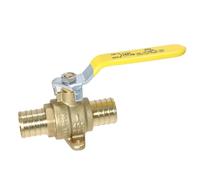 1 PIECE XFITTING 1" PEX SHUT OFF BALL VALVE WITH DROP EAR - FULL PORT, BRASS, CRIMP