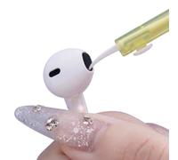 1 Piece Yellow Retractable Phone Cleaning Pen Dual Ended Tool with Precision Hook Spiral Bristles for Charging Port Earbuds Speaker Tablet Jack Pocket Storage