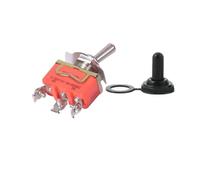 1 Pieces 3-Pin ON-ON 3 file Toggle Switch 15A 250V AC Orange E-TEN1121(E-TEN1121 w Cap,Quantity 10PCS)