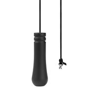 1 Pieces Bathroom Light Pull Cord Handle Chrome with 150cm Cord Connector | Light Pull Chain Extension Replacement Weighted Cord Pull Ends for Bathroom Toilet Light Ceiling Lights Fan Switch - Black