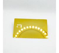 1 Pieces Customizable Blank Metal Membership Card Gold-Plated Mirror Finish with Chip Slot & Magnetic Stripe (4442 Size)