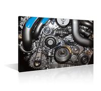 1 Pieces Fragment of the Engine Wall Art Motor Posters Wall Art for Living Room Engine Engineering Pictures Modern Artwork Print on Canvas Stretched and Framed Ready to Hang 24" Wx36 H