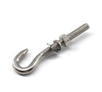 (1 Pieces) M20 Heavy Duty Thread Eye Hook 304 stainless steel Lifting Eye Bolts Ceiling Hooks With Nuts Washers Light Hooks
