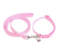 1 Pieces Pink Dog Collar and Leash Set Dot Shape Adjustable Polypropylene Dog Collar For Kitten/Puppy 19-32CM Adjustable/1.2M Lead