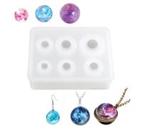 1 Pieces Round Ball Resin Molds, No-Stick 3D Sphere Epoxy Resin Mold | Universe Spheroid Silicone Molds for Flowers Preservation,Candle,Jewelry, Soap, Candle, Flowers Preservation