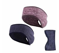 1 Pieces Running Headband, Fleece Ear Warmers Headband, with Ponytail Hole Thermal Ear Muffs, for Sports Running Cycling Winter Headbands