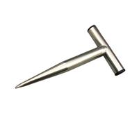 1 Pieces Sturdy T Rod Earth Driller for Efficient Plant Transplanting and Fertilizers Application in Gardens Stainless Steel T Shaped Soil Drill