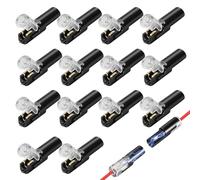 1 Pin Electrical Wire Connectors 14 Pack， Low Voltage Quick Disconnect Plugs for 16-18 AWG with Locking Buckle， Solderless for Hidden Staircase LED， Camping Decor Lights & DIY Auto
