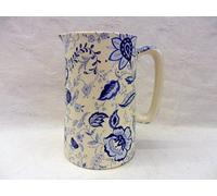 1 Pint Jug Pitcher in Blue Persia Design Made by Heron Cross Pottery.