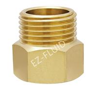 (1-PK) EZ-FLuid 3/4" FHT X 1/2" MIP Male Garden Hose Adapter Connector Coupling,Brass Thread Garden Hose Threaded to Pipe Threaded Adapter Pipe Fitting