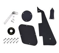 1 Ply Black Electric Guitar Pickguard Set with Chrome Bracket for Gibson Les Paul Style Replacement