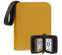 1 Pocket Card Binder-Collectible Trading Card Album,Single Card Holder with 20 Pages,Holds 40 Cards,Side-Loading Mini Binder for TCG,MTG,Sports,Baseball, Football,Small Sports Card Book,Yellow