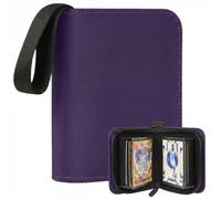 1 Pocket Card Binder Trading Card Album, Single Card Holder with 20 Pages, Holds 40 Cards, Side-Loading Mini Binder for TCG, MTG, Sports, Baseball, Football, Small Sports Card Book, Purple