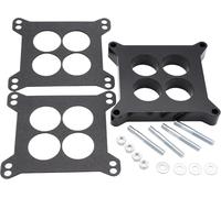 1" Ported Phenolic Carburetor Spacer 4bbl SBC BBC BB Compatible for Holley SB Chevy Ford