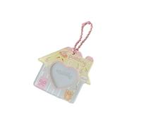 1" Portrait Compatible Nice Acrylic Cottage Charm Holder Stylish Function Key Ring or Fashionable Ornament Girl Cute Keychain Jewelry, フリーサイズ