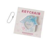 1" Portrait Compatible Nice Acrylic Cottage Charm Holder Stylish Function Key Ring or Fashionable Ornament Girl Cute Keychain Jewelry, フリーサイズ