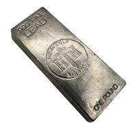 1 Pound 99.9% Pure Lead Hand Poured Metal Bullion Bar Ingot - Collectible Element for Display, Science Experiments, DIY Casting, Paperweight