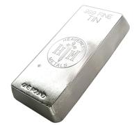 1 Pound 99.9% Pure Tin Ingot - Hand Poured Tin Metal Bar - Collectible Element for Display, Science Experiments, DIY Casting, Paperweight