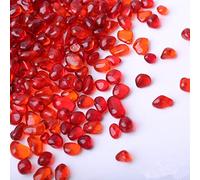 1 Pound Gorgeous Aquarium Decorated Natural Rock Gravel Sand for Fish Turtle Tank Landscape Bottom or Potted Plants Decoration Garden Decoration Pebbles (Red)