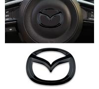 1 Psc Car Badges for Mazda 3 6 CX-3 CX-5 CX-9,4.5cm X 5.7cm Replace Emblem Logo Sticker for Steering Wheel/Bonnet Front and Rear and Trunk Logo Key Remote Control Emblem Accessories,Black