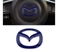 1 Psc Car Badges for Mazda 3 6 CX-3 CX-5 CX-9,4.5cm X 5.7cm Replace Emblem Logo Sticker for Steering Wheel/Bonnet Front and Rear and Trunk Logo Key Remote Control Emblem Accessories,Blue