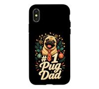 #1 Pug Dad Pug Papa Gift Case for iPhone X/XS