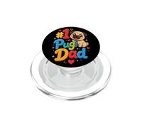 #1 Pug Dad Pug Papa Gift PopSockets PopGrip for MagSafe