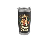 #1 Pug Dad Pug Papa Gift Stainless Steel Insulated Tumbler