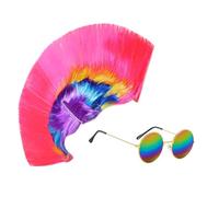 1 Punk Wig And 1 Colorful Sunglasses, Party Wigs, Cosplay Props, Funny Wigs, Masquerade Supplies