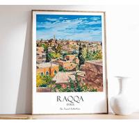 1 Raqqa Print Raqqa Travel Poster Middle East Travel Print Islamic Decor Gift for Muslim Syria A1 Poster on Canvas - Wall Art Home Decor Movie Poster Canvas Film Cinema Retro Vintage Cult Classic Nos