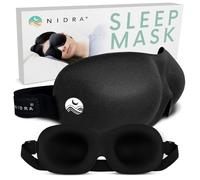 #1 Rated Patented Sleep Mask - Premium Quality Eye Mask with Contoured Shape by Nidra - Ultra Lightweight & Comfortable - Adjustable Head Strap to Fit All Sizes - Sleep Anywhere Anytime - Ideal for Men and Women - Great for Travellers - Sleep Satisfact ..