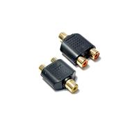 1 RCA to 2x PHONO Female Y Splitter Adapter Audio Video T Split Switch Block