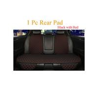 (1 rear black red) Flax Car Seat Cover Protector Universal Linen Front Rear Back Cushion