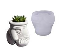 1. Reusable Boxing Glove Silicone Mold for Resin Cement Flowerpot Pen Holder & Jewelry Tray Making Tool Silicone Mold for Concrete