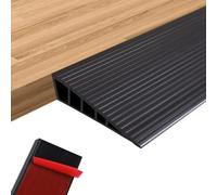 1" Rise Threshold Ramps for Doorways 40'' L Floor Transition Strip Self-Adhesive Wheelchairs Ramps, Edge Door Threshold Reducer Transition Strips for Home Steps (Black)