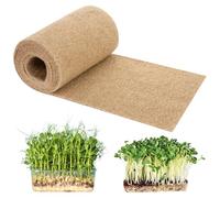 1 Roll 10" X78.74" Microgreen Grow Mat Natural Fiber Grow Mats Microgreens | Grow Kit Hydroponic Pads Indoor Organic Production for Microgreen Starter Tray Wheatgrass Hanging Basket Liner (10" X 78")