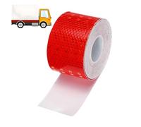 1 Roll 10M Red Reflective Tape, Waterproof High-Intensity Warning Tape for Road Traffic Safety, Durable Self-Adhesive Reflective Strips for Emergency Vehicles, Bikes, Boats, Home & Industrial Use