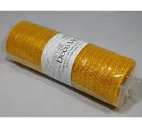 1 roll 25cm x 9.1 metres Metallic Yellow Gold Deco Mesh Waterproof Netting Decomesh Ruffle Wreaths ELEGANZA
