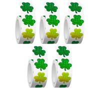 1 Roll / 3 Rolls / 5 Rolls 3.8cm 4-Leaves Grass Sticker for Gift Wrapping and Product Sealing with Reflective Design Celebratory Gift Wrapping Supplies