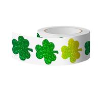 1 Roll / 3 Rolls / 5 Rolls 3.8cm 4-Leaves Grass Sticker for Gift Wrapping and Product Sealing with Reflective Design Celebratory Gift Wrapping Supplies
