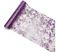 1 Roll 3 Yards Light Purple Table Runner 29CM Glitter Foil Metallic Mesh Table Runner Roll For Party Wedding Birthday Decor