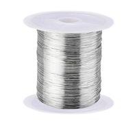 1 Roll 304 Stainless Steel Wire,Thin Wire for Crafts,Stainless Wires 100 m x 0.5 mm,Bendable Steel with Spool,Stainless Steel Craft Hand for Jewellery Making, DIY Household, Handmade (Silver)