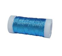 1 Roll 42 Meters Iridescent Metallic Crochet Thread 0.4MM Sparkly Metallic Dark Blue Yarn Glitter Crochet Yarn for Knitting/Embroideries/Sewing