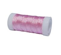 1 Roll 42 Meters Iridescent Metallic Crochet Thread 0.4MM Sparkly Metallic Pink Yarn Glitter Crochet Yarn for Knitting/Embroideries/Sewing